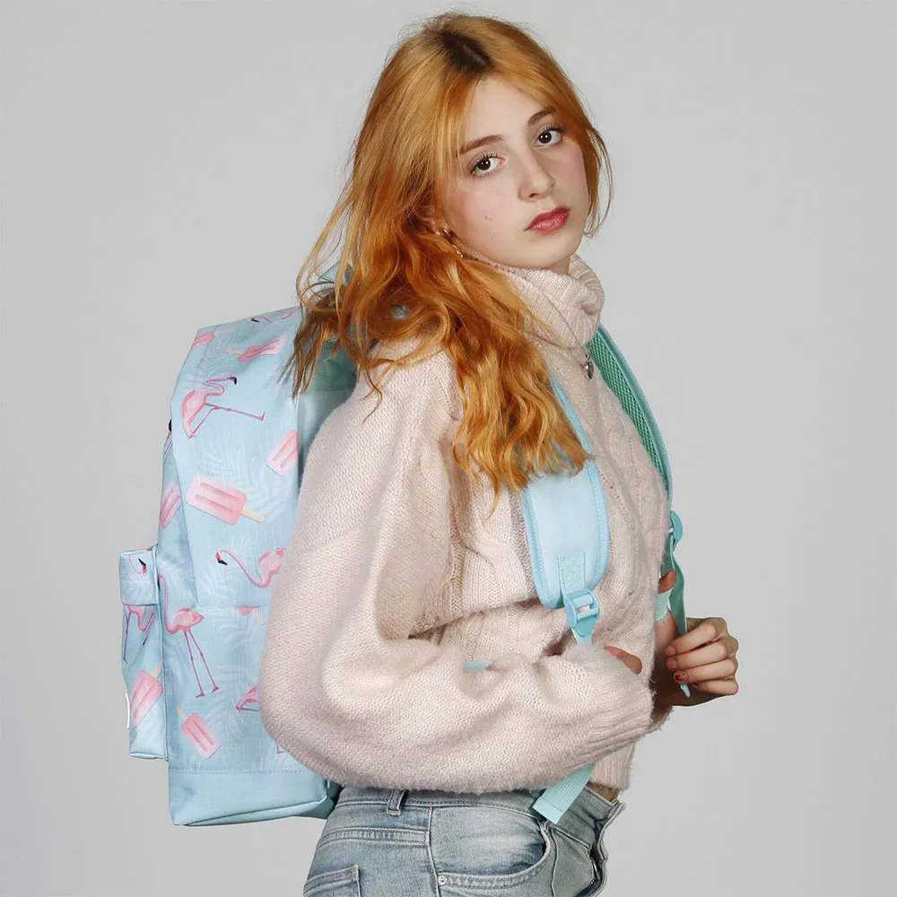 Oh My Pop Isflamingo-fläkt Hs 2.2 Ryggsäck, Turquoise Oh My Pop Isflamingo-fläkt Hs 2.2 Ryggsäck, Turquoise