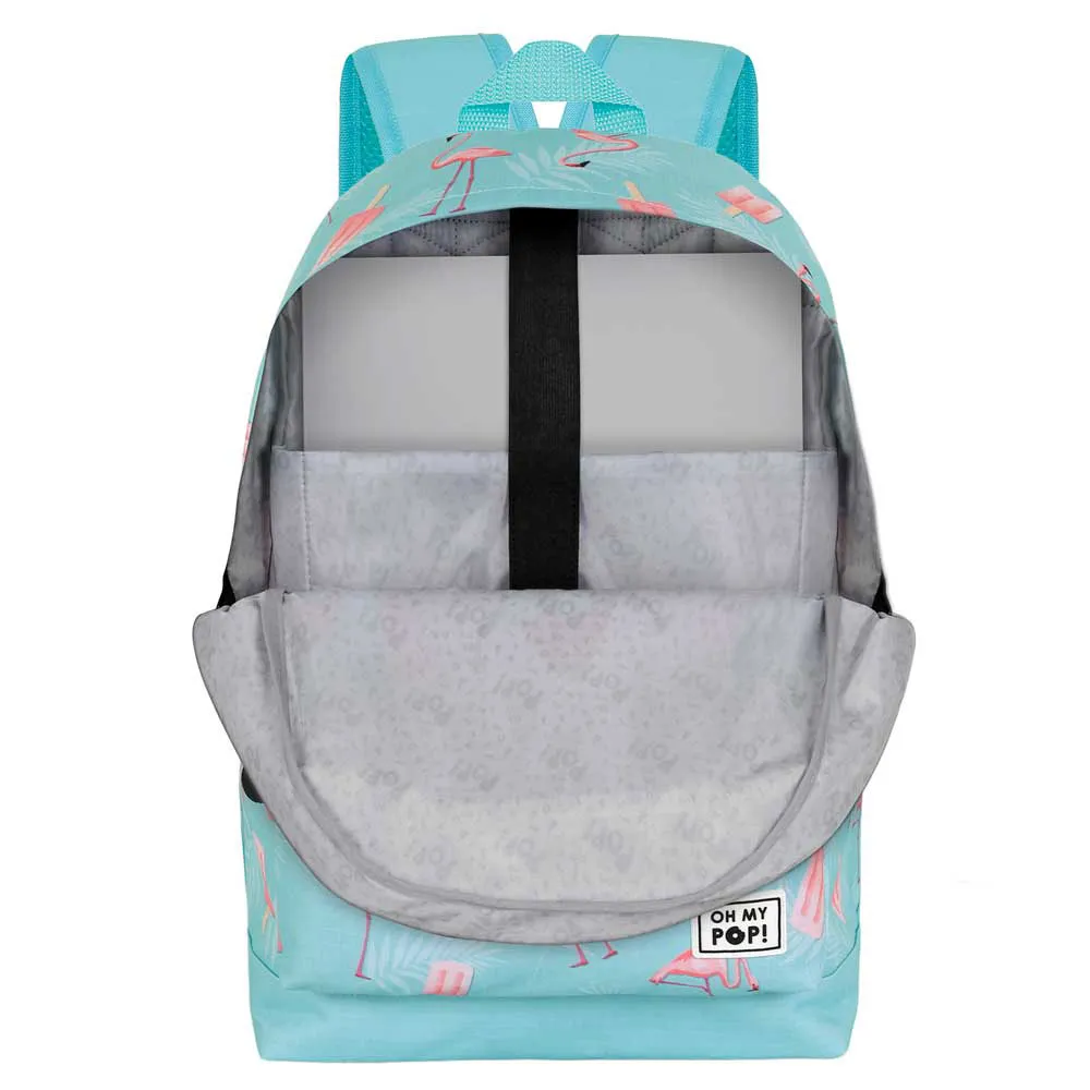 Oh My Pop Isflamingo-fläkt Hs 2.2 Ryggsäck, Turquoise Oh My Pop Isflamingo-fläkt Hs 2.2 Ryggsäck, Turquoise