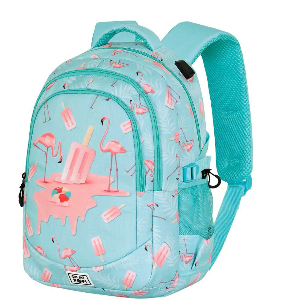 Oh My Pop Isflamingo Plus Löpning Ryggsäck, Turquoise