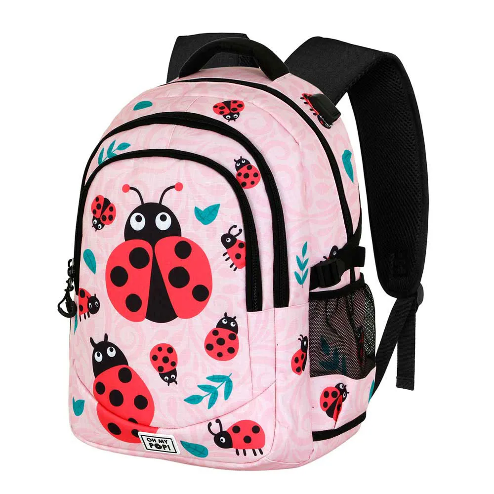 Oh My Pop Nyckelpiga Plus Springa Ryggsäck, Pink