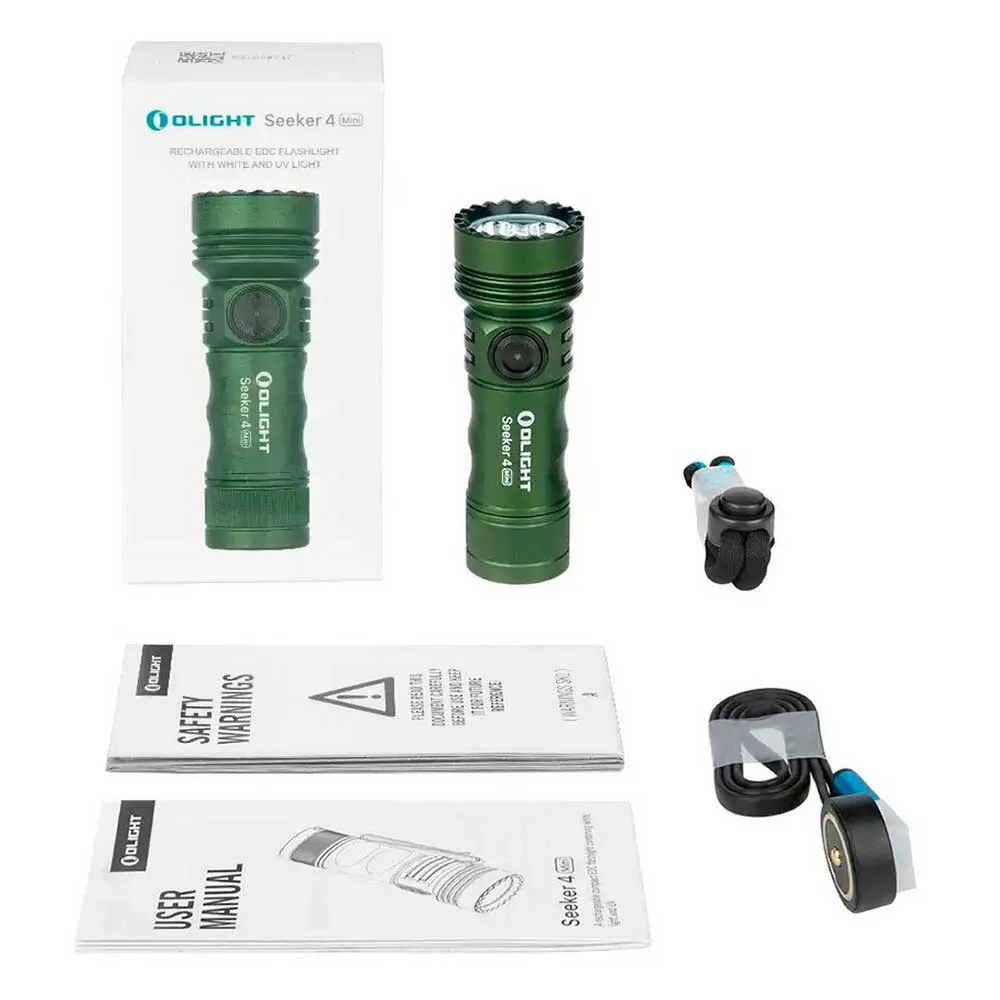Olight Seeker 4 Mini Ficklampa, Od green, 1200 Lumens