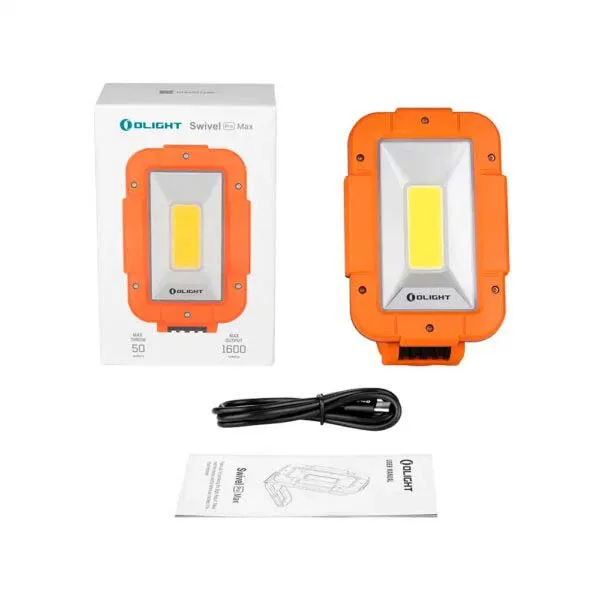 Olight Swivel Pro Max Work Led-ficklampa, Orange, 1600 Lumens