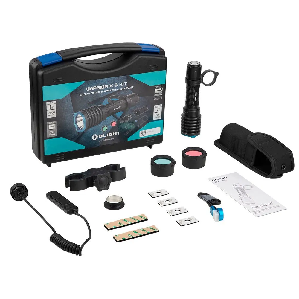 Olight Warrior X 3-ficklampa Set, Black, 2500 Lumens Olight Warrior X 3-ficklampa Set, Black, 2500 Lumens