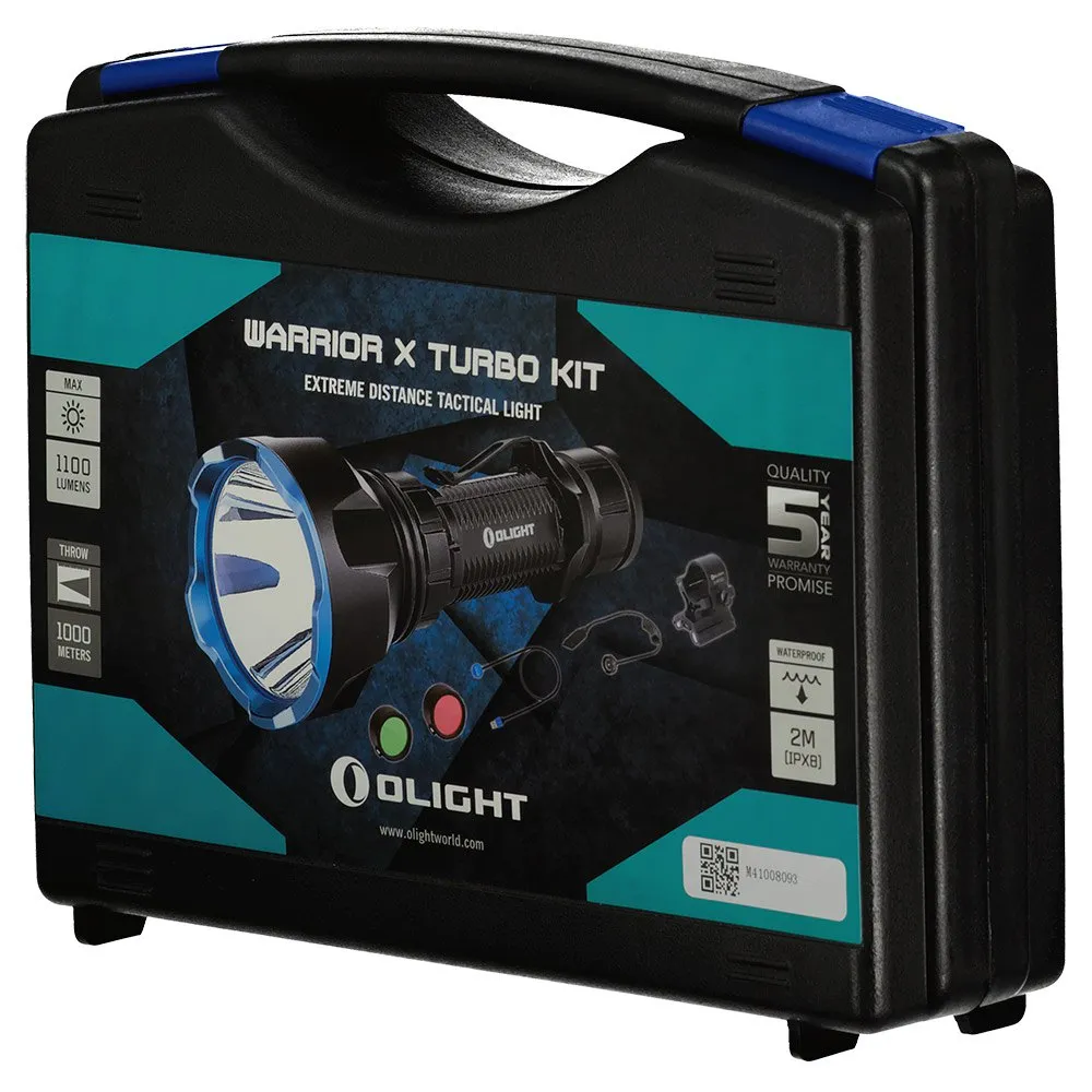 Olight Warrior X Turbo-ficklampsset, Black, 1100 Lumens