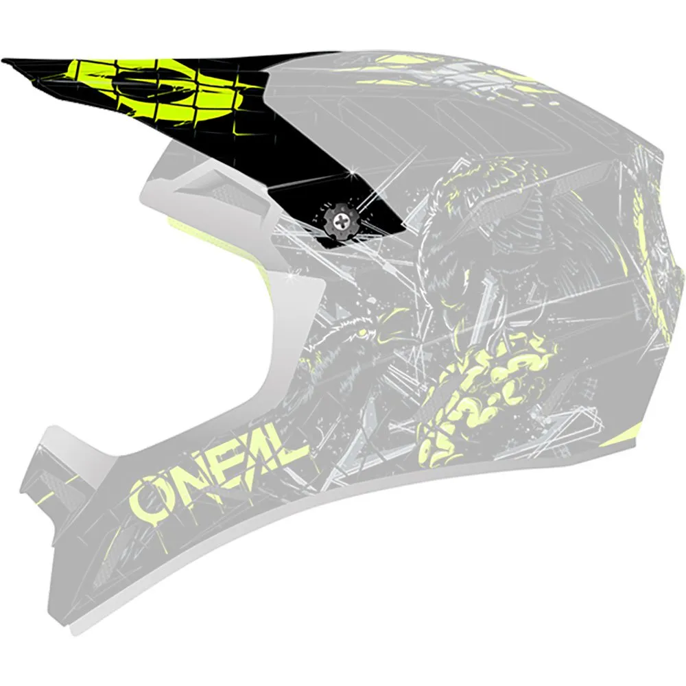 One Backflip Zombie Ersättningsvisir För Hjälm, Black / neon yellow