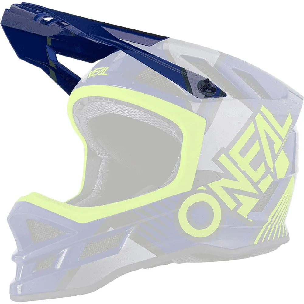 O'Neal Blade Polyacrylite Delta Ersättningsvisir För Hjälm, Blue / neon yellow