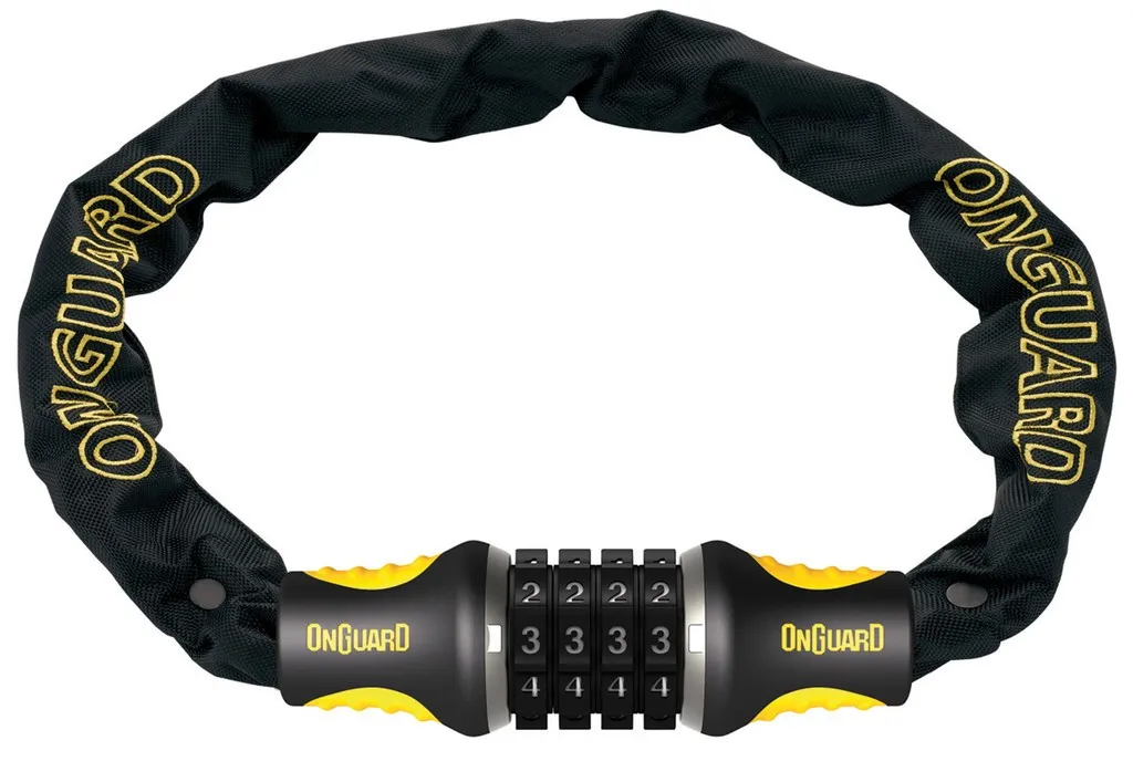 Onguard Kättinglås med kod 120 cm x 6, Black, 120 x 6mm