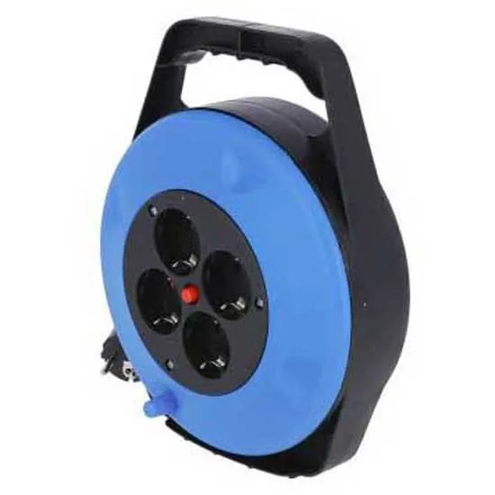 Onlex 4 Sockets 10 M Kabeltrumma, Blue / black, One Size Onlex 4 Sockets 10 M Kabeltrumma, Blue / black, One Size