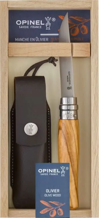 Opinel Nº 08 Olive Wood Fällkniv, Brown, One Size