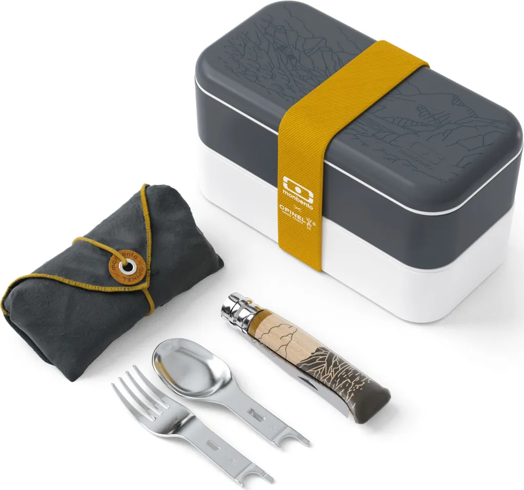 Opinel On-the-go Lunch Kit Monbento x, Gray/White, One Size