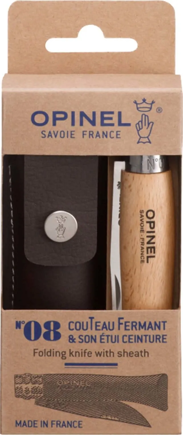 Opinel Stainless Steel No08 + Sheath, 8.5
