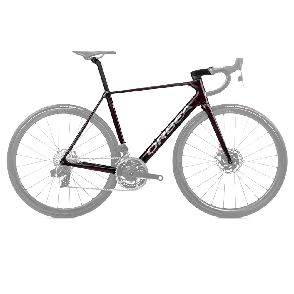 Orbea Orca Omx 2025 Landsvägscykelram, Wine red carbon view / titanium gloss, 57 Orbea Orca Omx 2025 Landsvägscykelram, Wine red carbon view / titanium gloss, 57