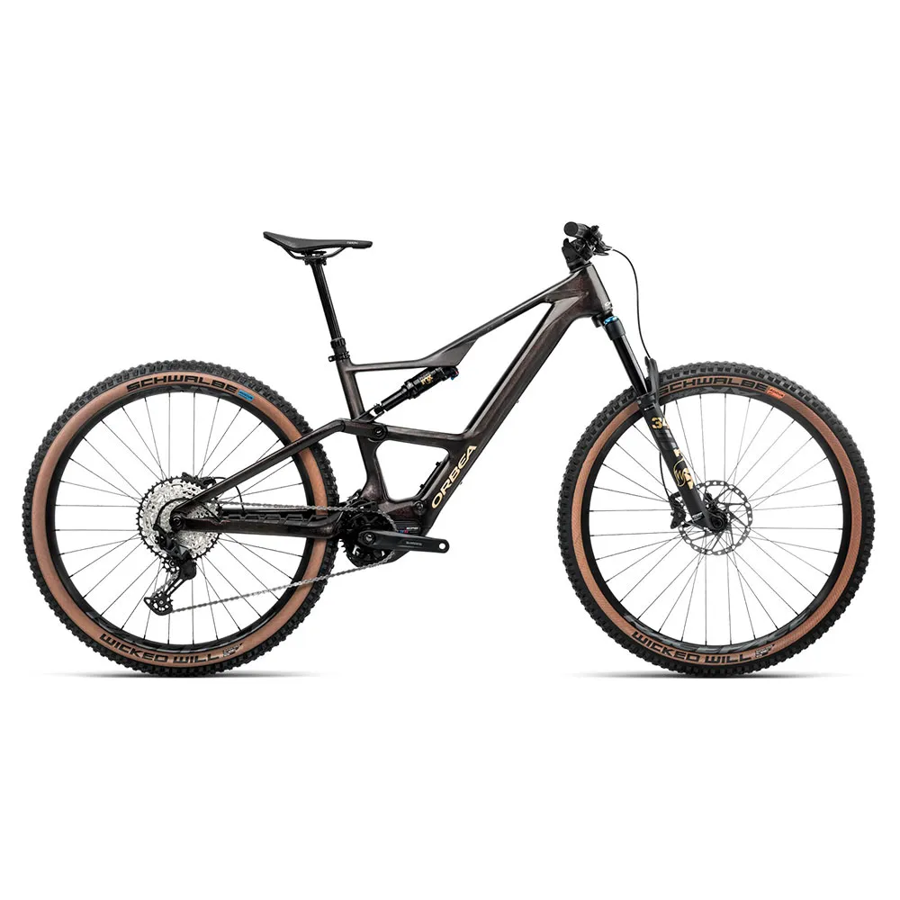 Orbea Rise Sl M20 420w 20mph 29´´ Slx M7100 Sgs Shadow Plus 2025 Elcykel Mtb, Cosmic carbon view / golden sand gloss, S, 420Wh