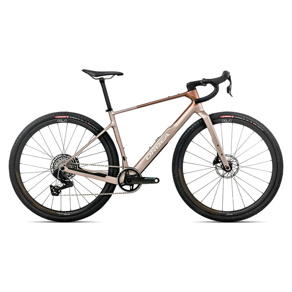 Orbea Terra M21eteam 1x Force Xplr Axs 13s 2026 Gravelcykel, Nickel / met cinnamon matt Orbea Terra M21eteam 1x Force Xplr Axs 13s 2026 Gravelcykel, Nickel / met cinnamon matt