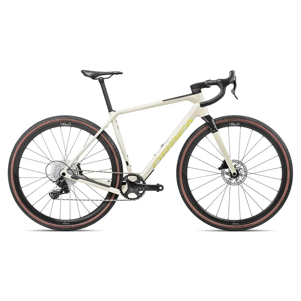 Orbea Terra M22team 1x 700 Ekar 2024 Gravelcykel, Ivory white / spicy lime gloss, S