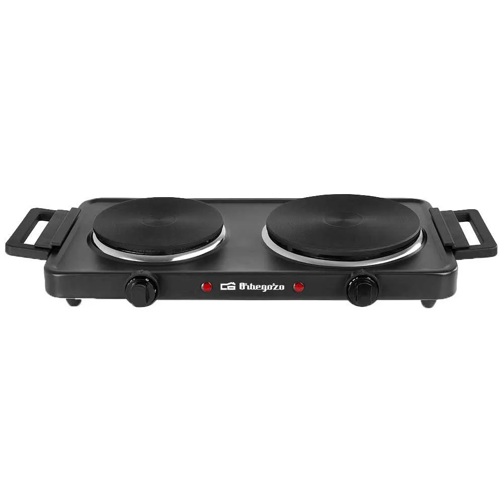 Orbegozo Pe2855 2500w Elektrisk Campingkök 2 Brännare, Black, One Size