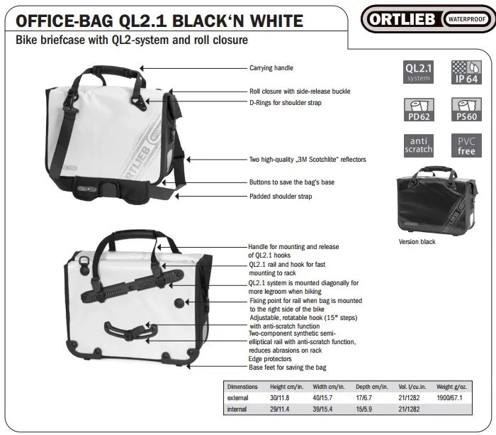 Ortlieb Office Bag Axel-/Packväska
