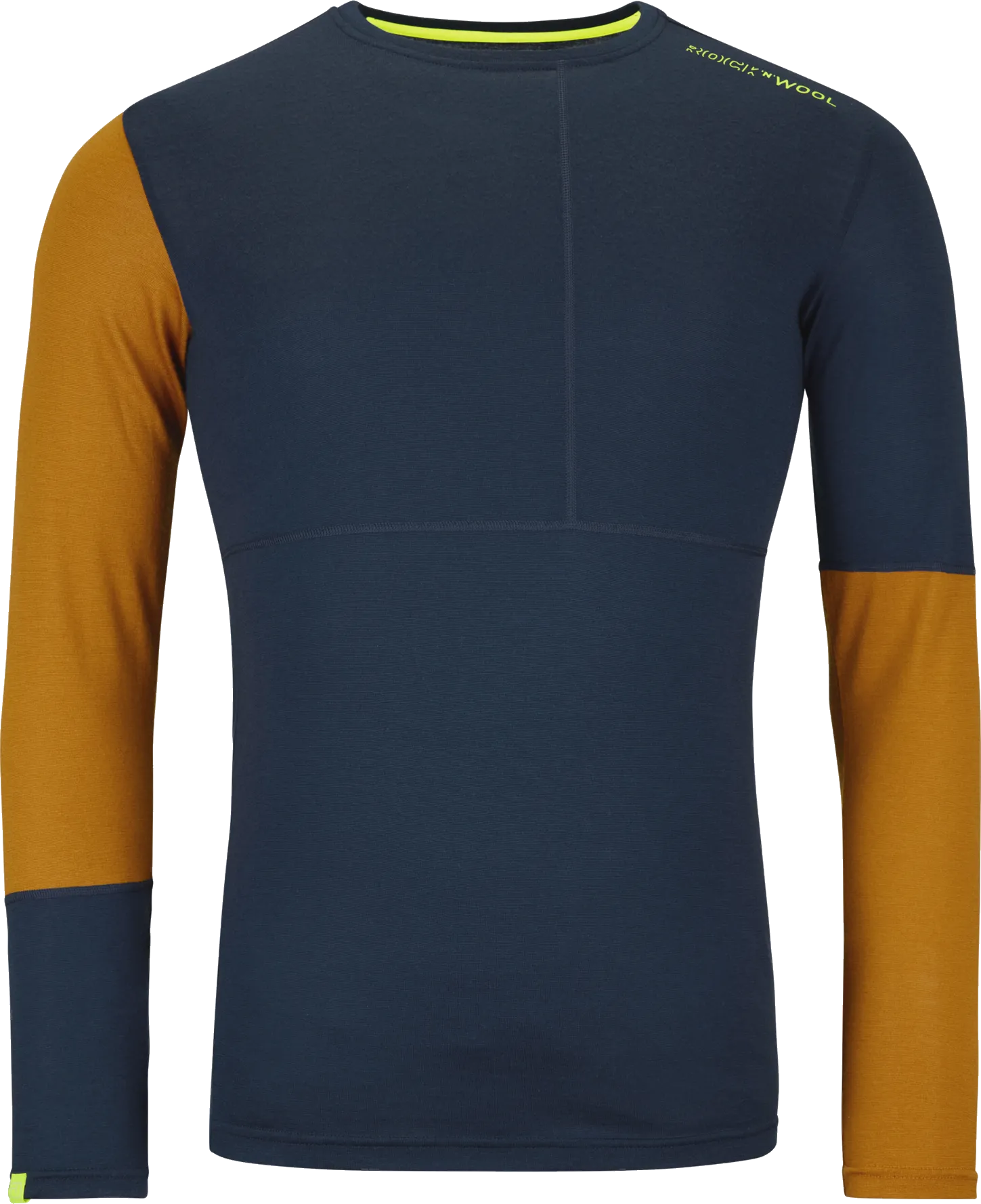 Ortovox Men's 185 Rock'N'Wool Long Sleeve, Deep Ocean Ortovox Men's 185 Rock'N'Wool Long Sleeve, Deep Ocean