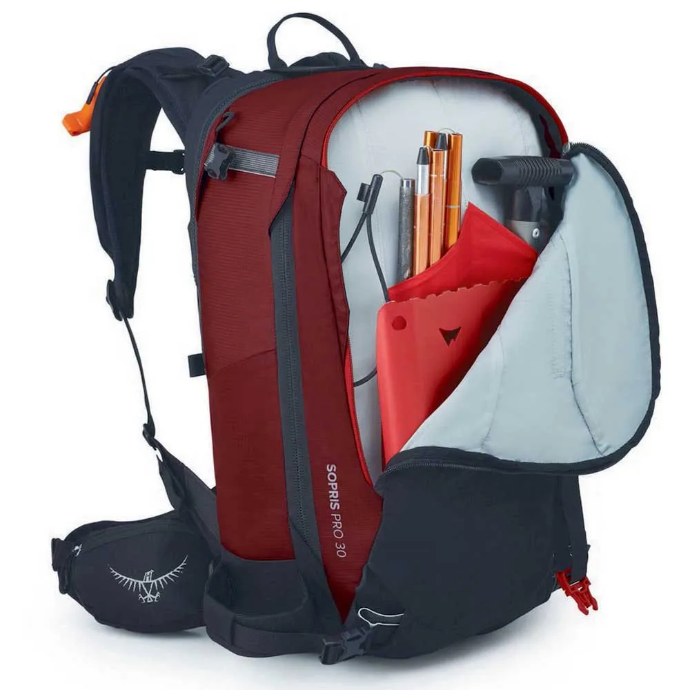 Osprey Sopris Pro E2 Airbag 30l Ryggsäck, Red mountain