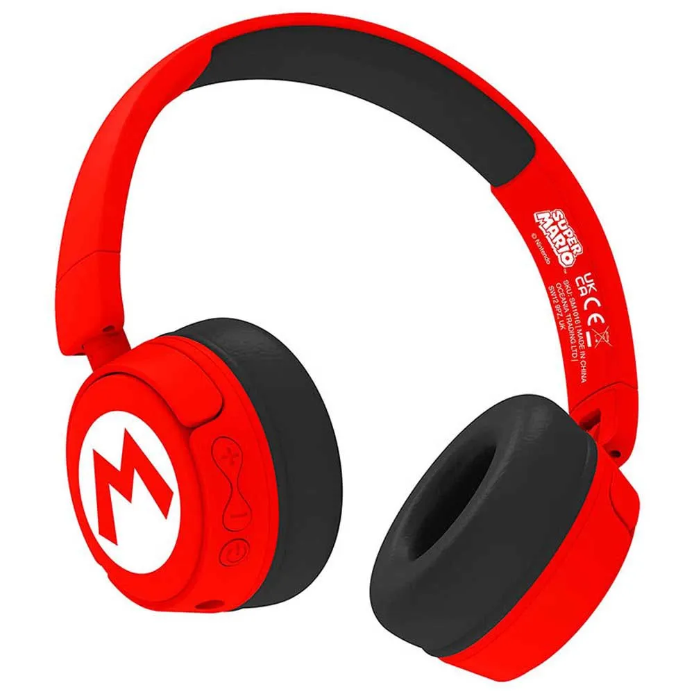 Otl Technologies Logo Super Mario Bros Trådlösa Hörlurar, Red / white, One Size Otl Technologies Logo Super Mario Bros Trådlösa Hörlurar, Red / white, One Size
