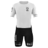 Otso Black & White Kortärmad Triathlondräkt female