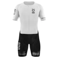 Otso Black & White Kortärmad Triathlondräkt male
