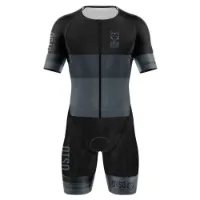 Otso Black Kortärmad Triathlondräkt Refurbished male
