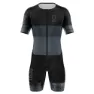 Otso Black Kortärmad Triathlondräkt Refurbished male, Black