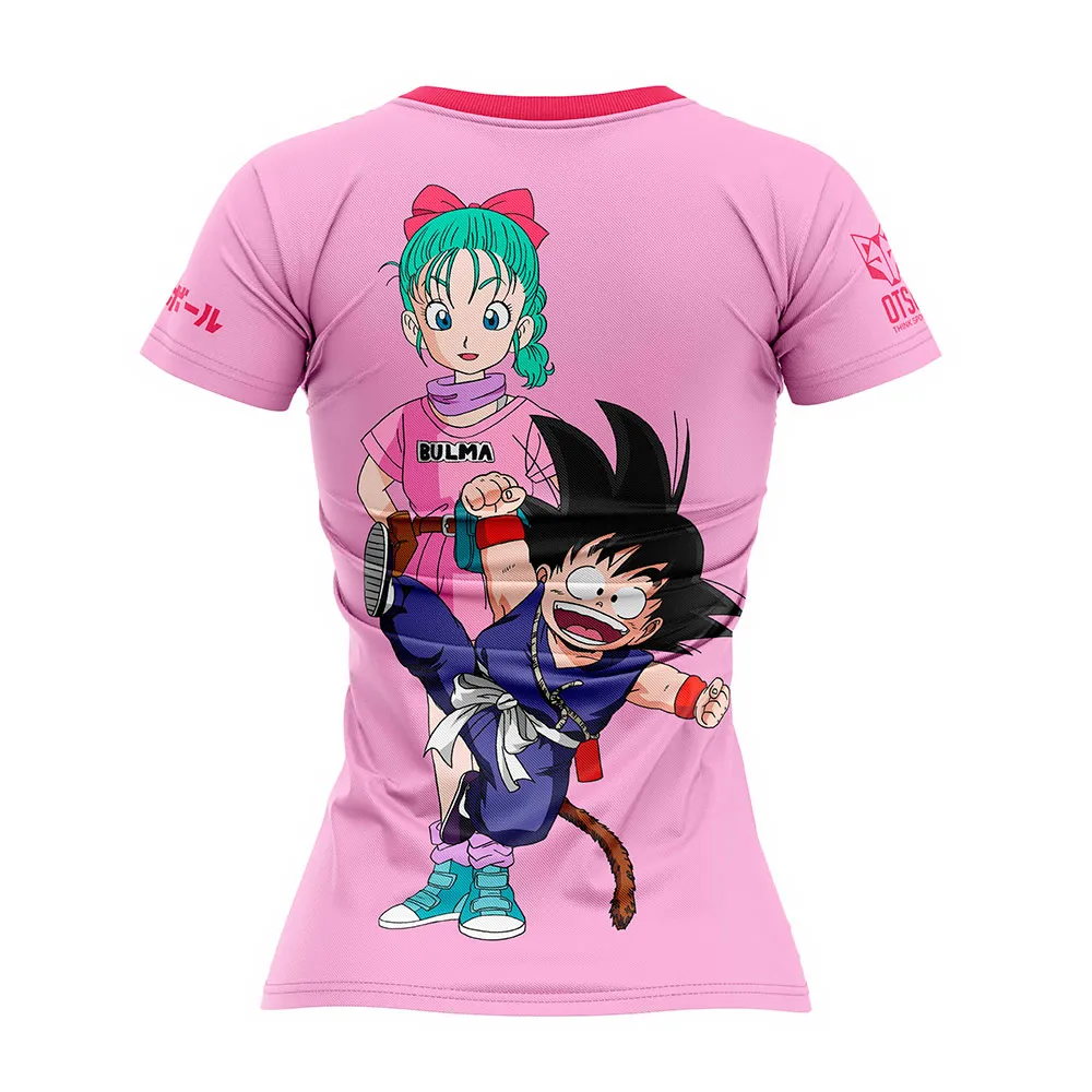Otso Dragon Ball Bulma T-shirt Med Korta ärmar female