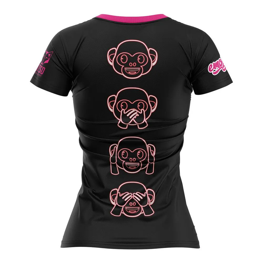 Otso Emoji Monkey Neon T-shirt Med Korta ärmar male Otso Emoji Monkey Neon T-shirt Med Korta ärmar male