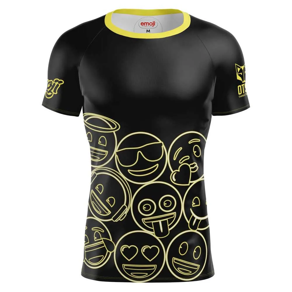 Otso Emoji Neon Faces T-shirt Med Korta ärmar Man