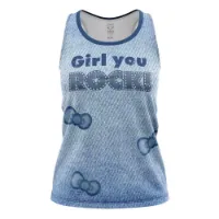 Otso Hello Kitty Denim ärmlös T-shirt Kvinna