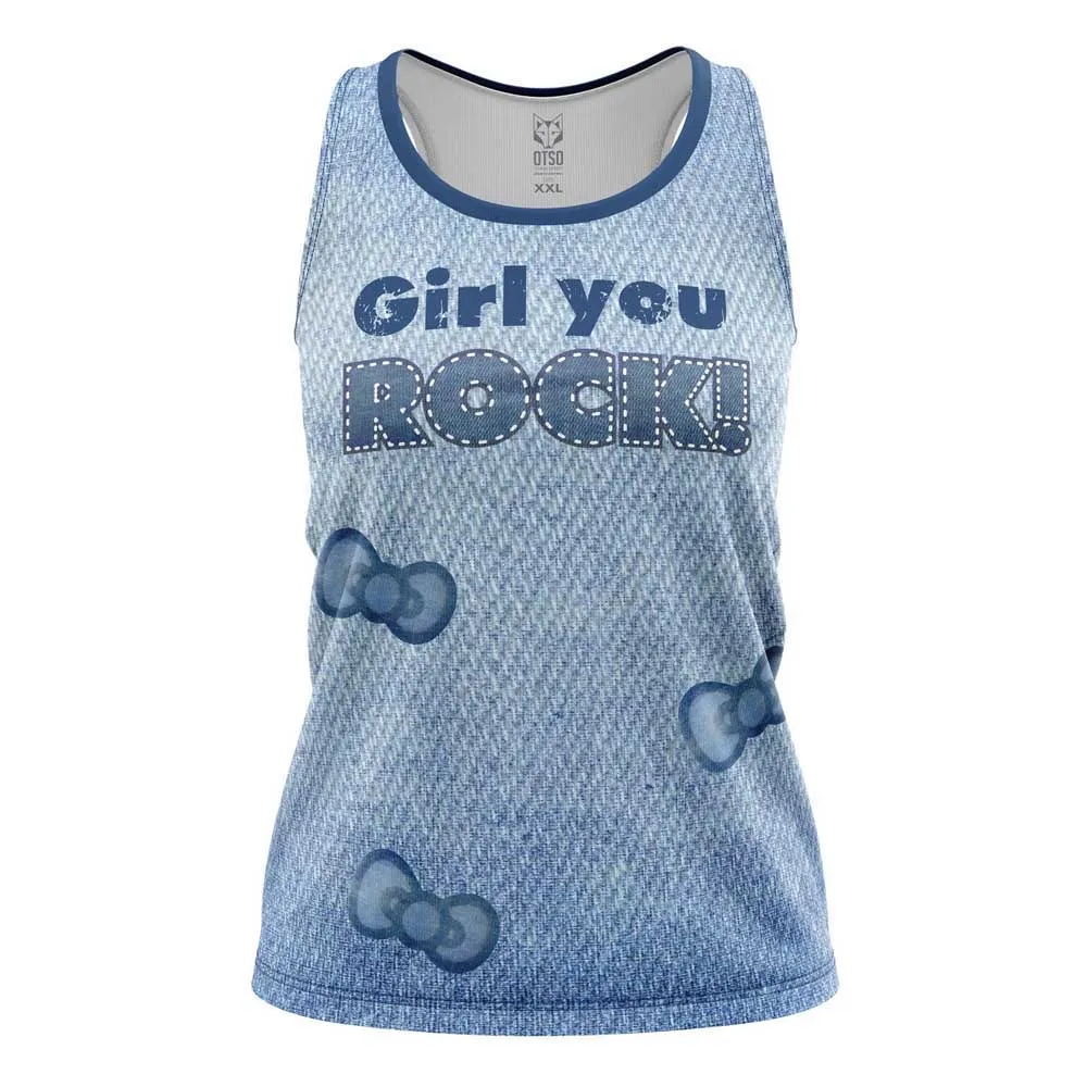 Otso Hello Kitty Denim ärmlös T-shirt Kvinna