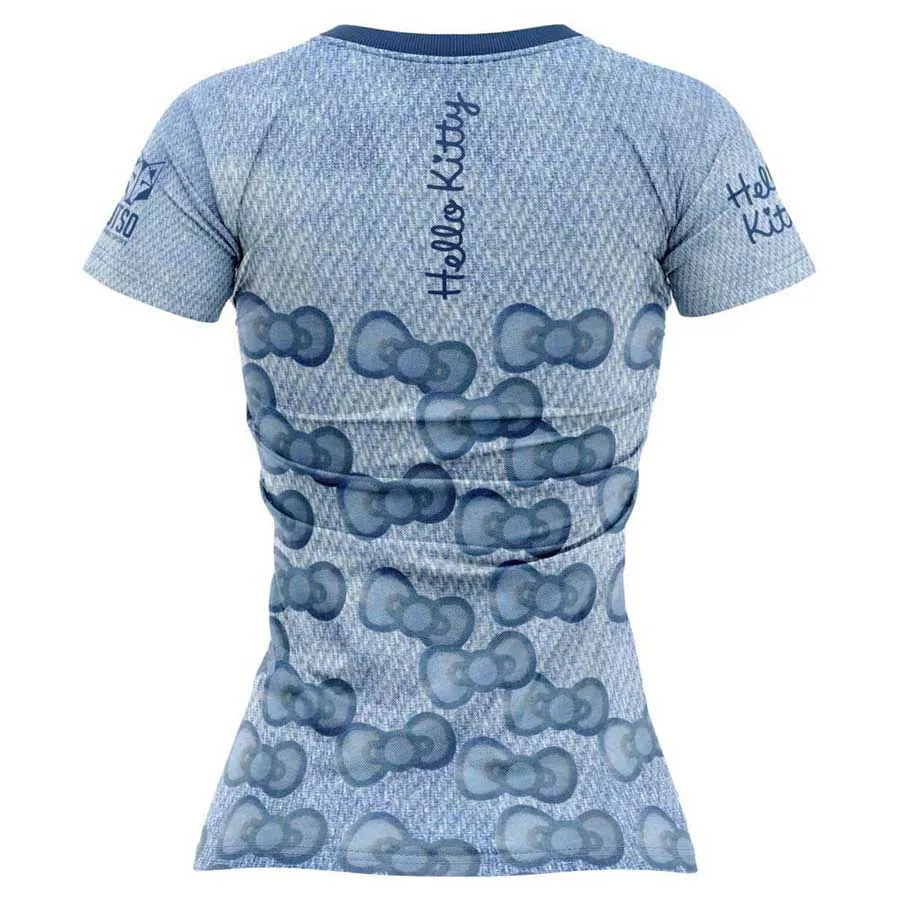 Otso Hello Kitty Denim T-shirt Med Korta ärmar Kvinna