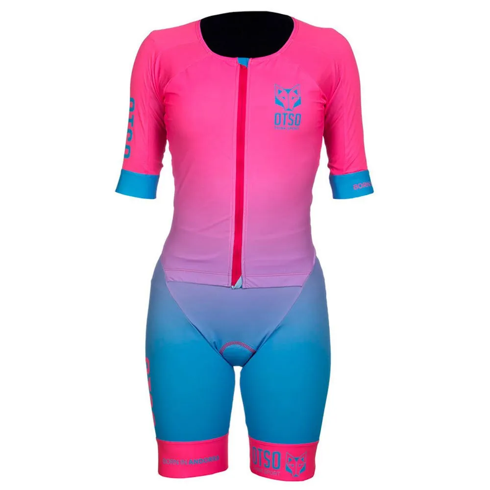 Otso Kortärmad Triathlondräkt Refurbished female, Fluo pink / light blue Otso Kortärmad Triathlondräkt Refurbished female, Fluo pink / light blue