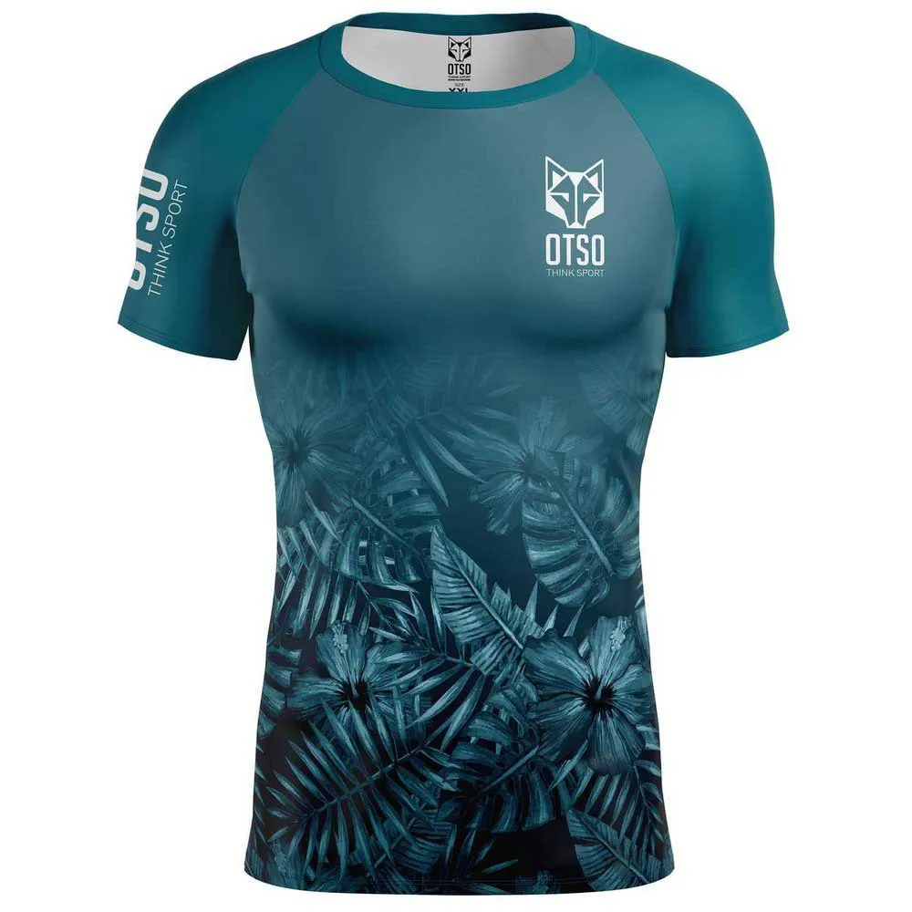 Otso M/corta Tropical Green T-shirt Med Korta ärmar male