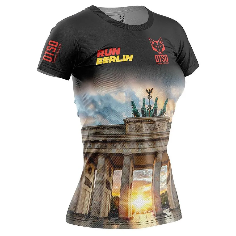 Otso Run Berlin T-shirt Med Korta ärmar female, Black Otso Run Berlin T-shirt Med Korta ärmar female, Black