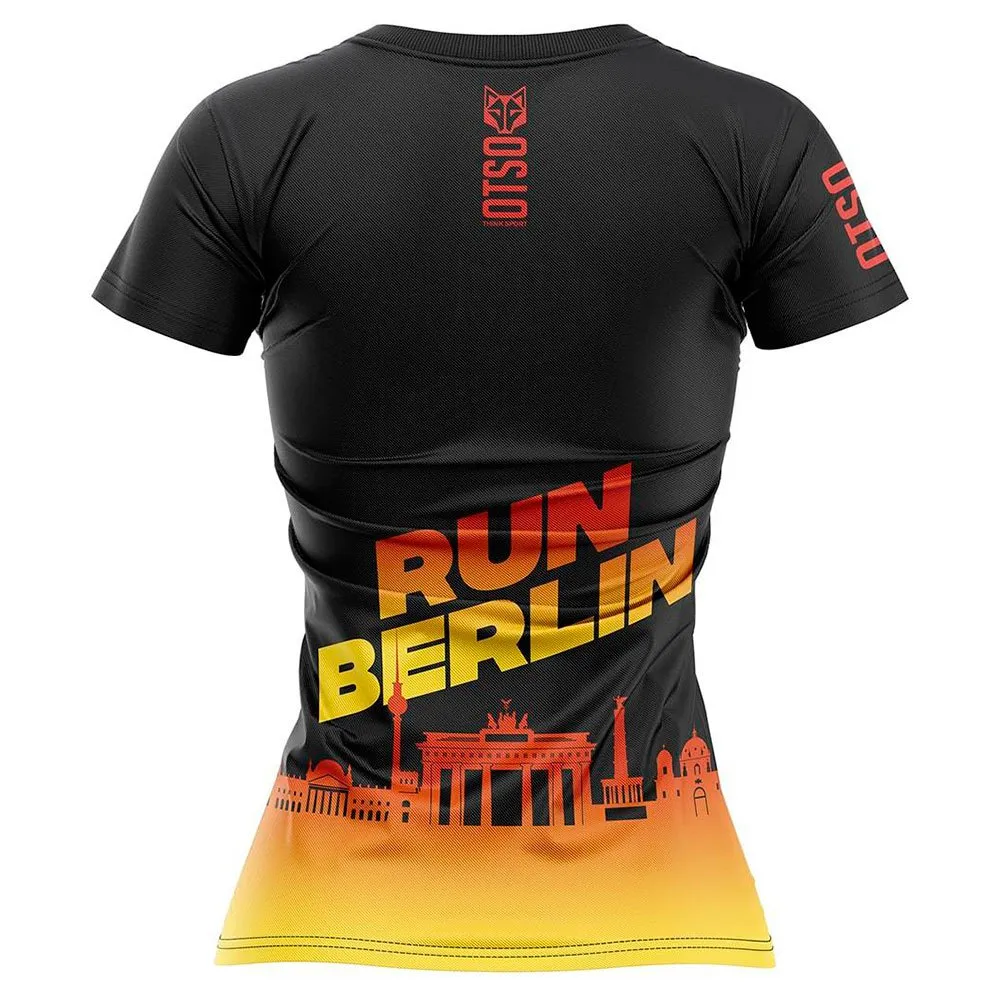 Otso Run Berlin T-shirt Med Korta ärmar female, Black Otso Run Berlin T-shirt Med Korta ärmar female, Black
