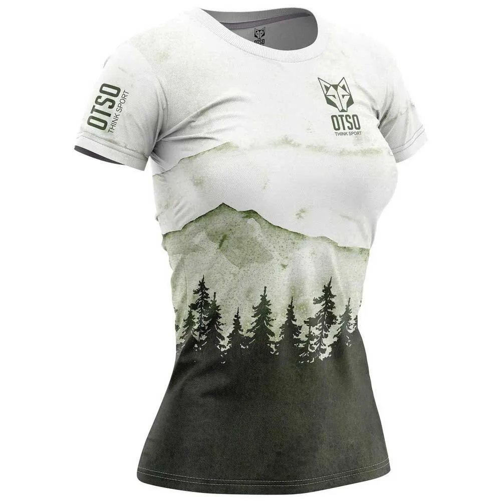Otso T-shirt T-shirt Med Korta ärmar Refurbished female, Green forest Otso T-shirt T-shirt Med Korta ärmar Refurbished female, Green forest