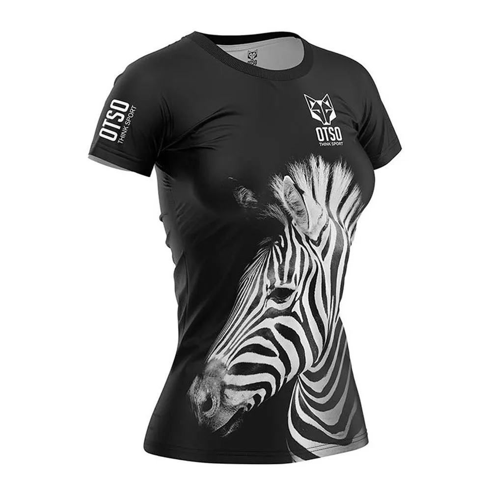 Otso Zebra T-shirt Med Korta ärmar female
