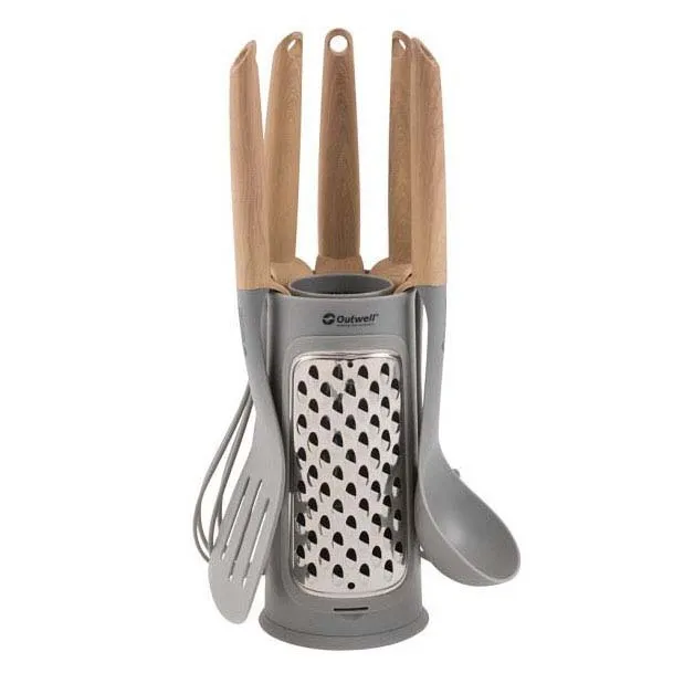 Outwell Adana Bestickset, Silver / brown, One Size