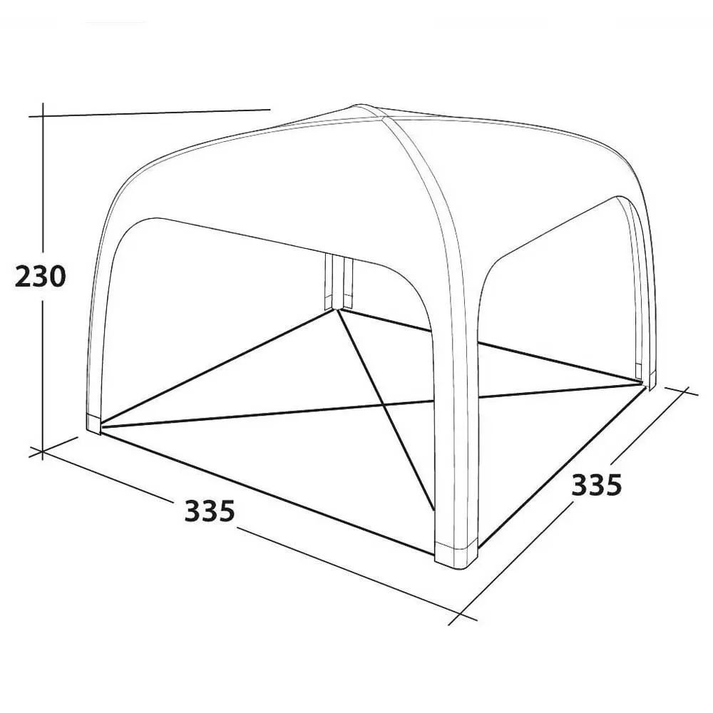 Outwell Air Shelter Förtält, White, One Size