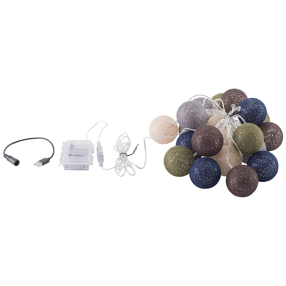 Outwell Alpha Bomull Ljus Kedja, Multicolour, 50 Lumens