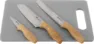 Outwell Caldas Knife Set Wide Cutting Board, Black, One Size