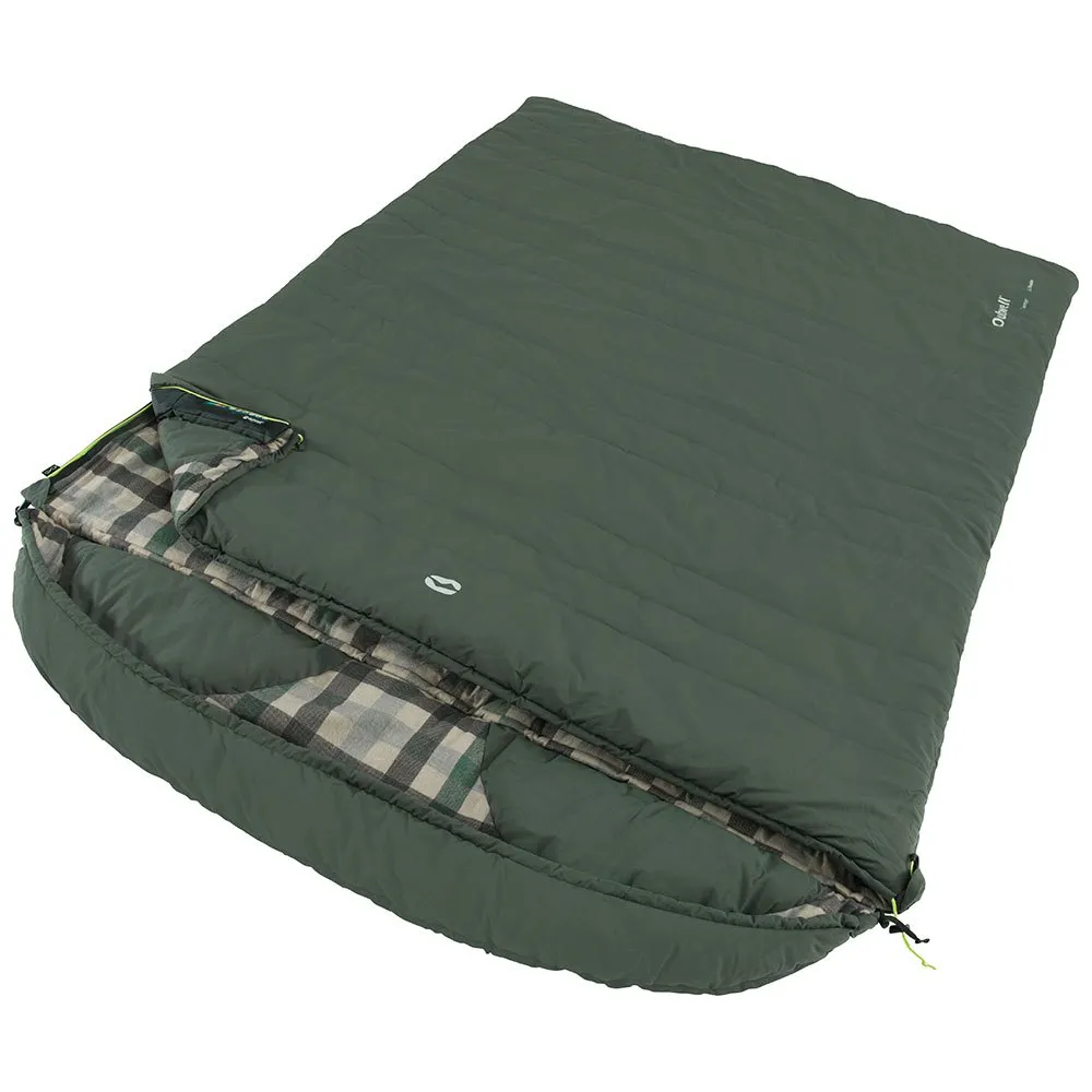 Outwell Camper Lux Double Sovsäck, Forest green, Right Zipper