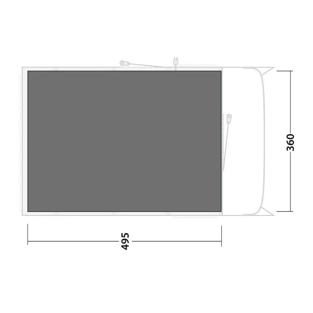 Outwell Denver/colorado 6 Air Skyddsunderlag, Black / grey, 495 x 360cm Outwell Denver/colorado 6 Air Skyddsunderlag, Black / grey, 495 x 360cm