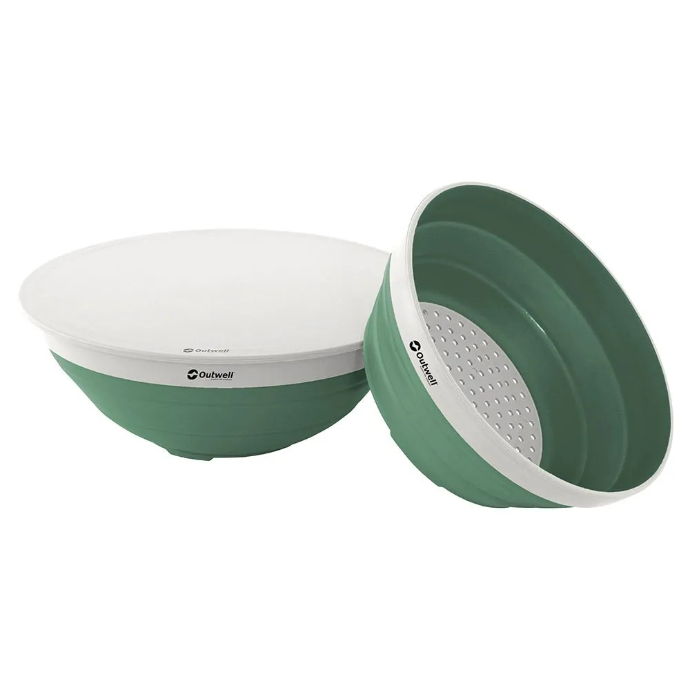 Outwell Hopfällbart Durkslag Och Skål, Shadow green, One Size
