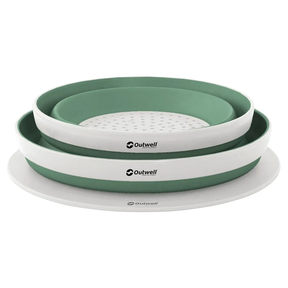 Outwell Hopfällbart Durkslag Och Skål, Shadow green, One Size