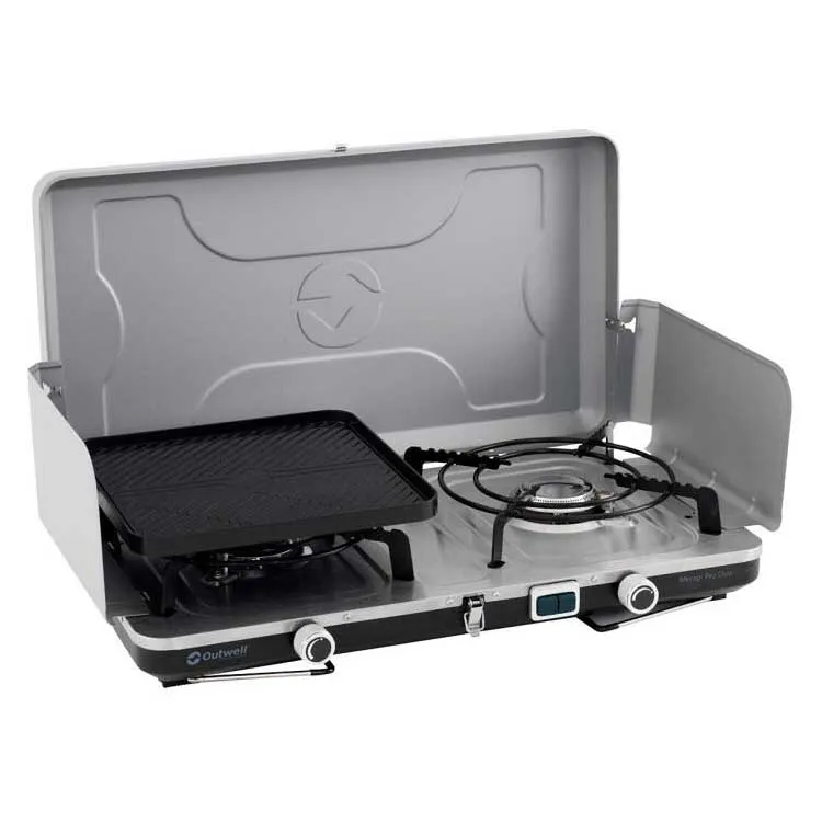 Outwell Merapi Pro Duo Deluxe Gaskök För Camping, Silver grey, One Size