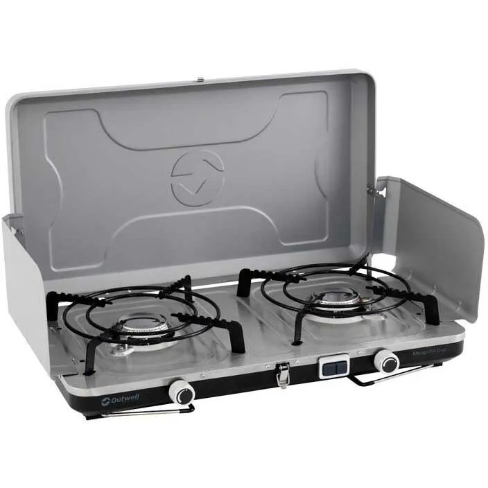 Outwell Merapi Pro Duo Deluxe Gaskök För Camping, Silver grey, One Size